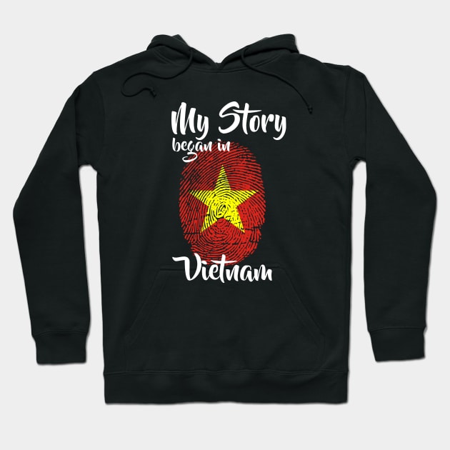 Vietnam Flag Fingerprint My Story DNA Vietnamese Hoodie by Your Culture & Merch